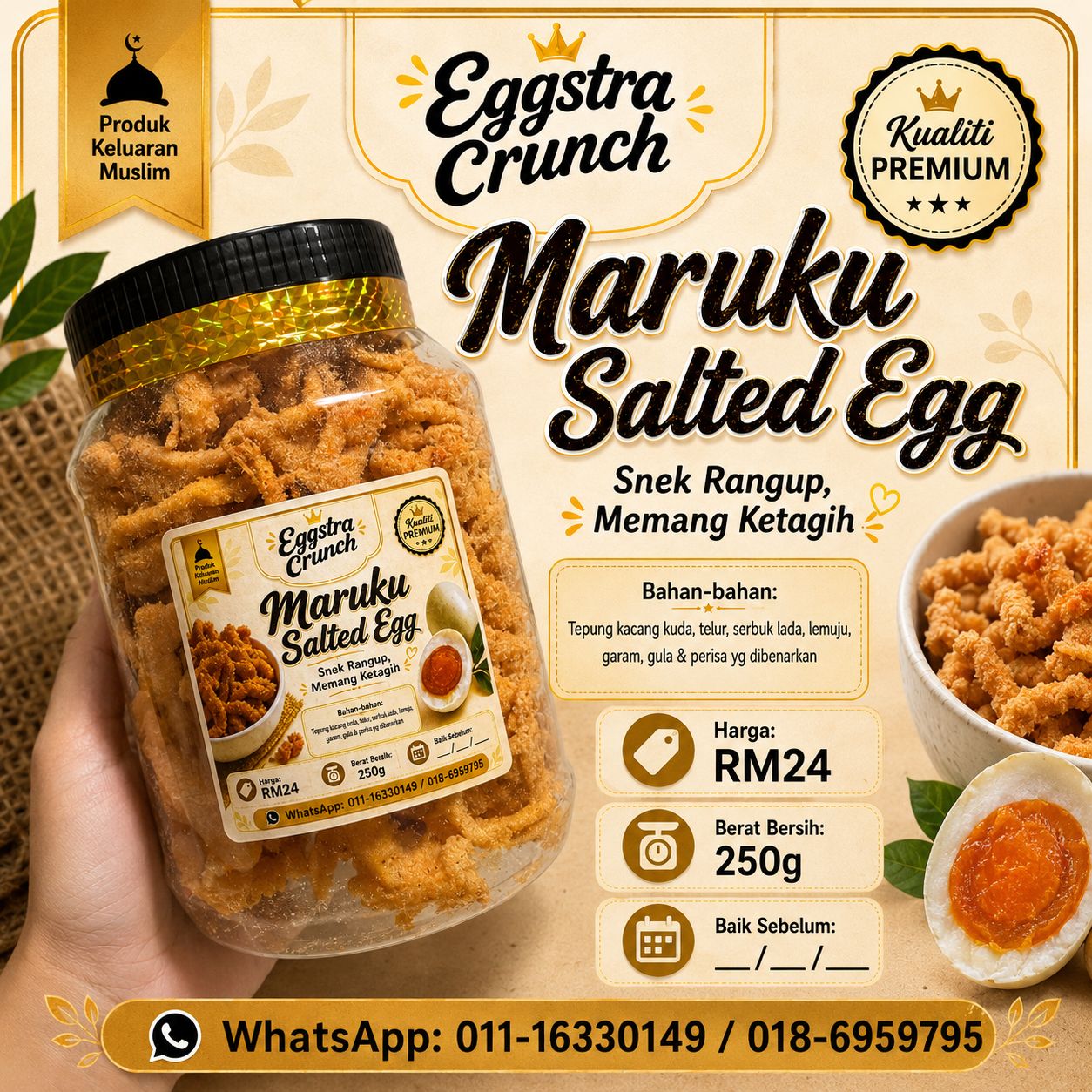 Poster Maruku Salted Egg Eggstra Crunch